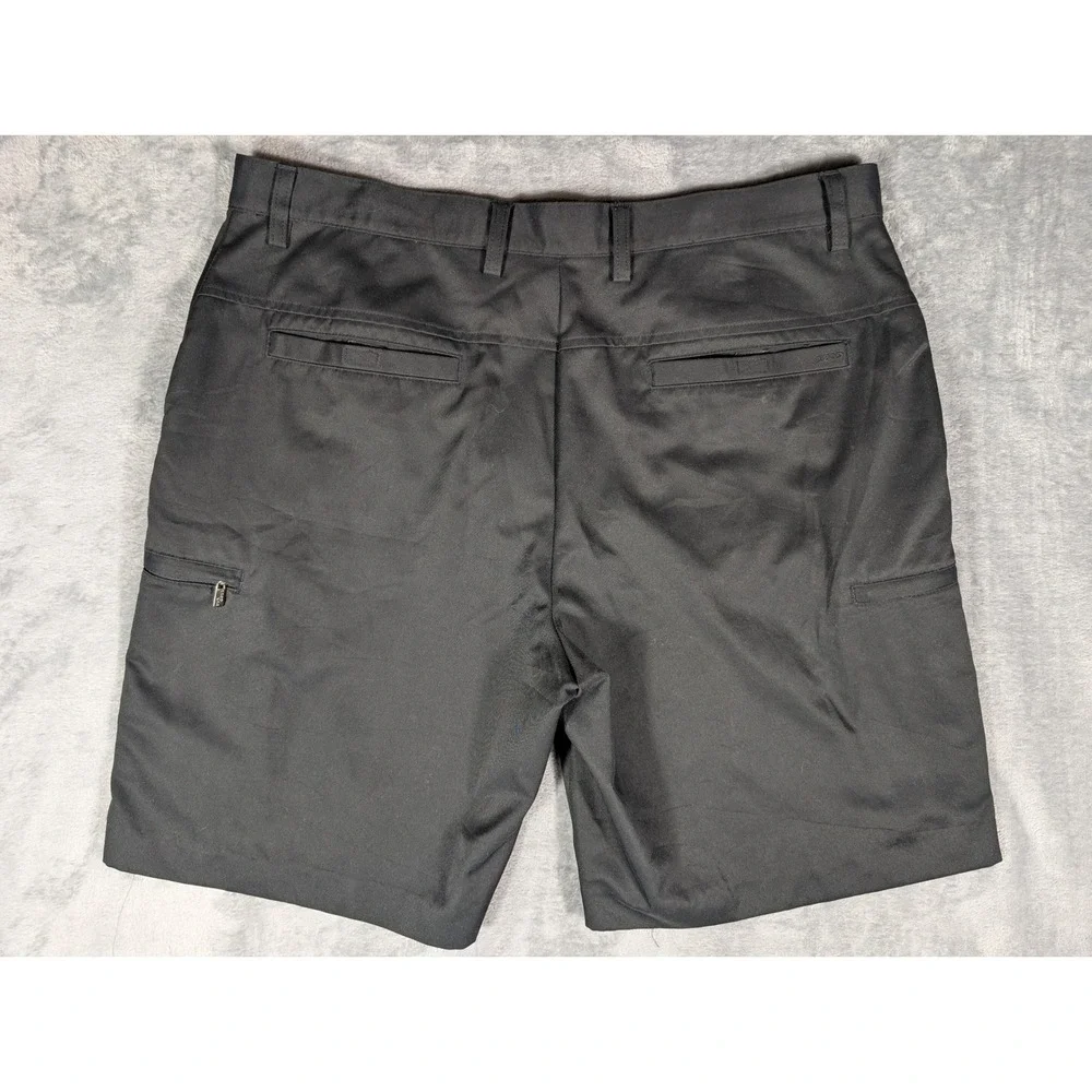 IZOD PerformX Mens Black Lightweight Polyester Performance Golf Shorts Size 38